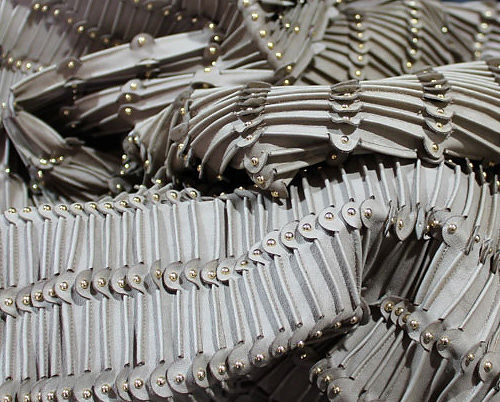 Worked leather detail