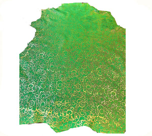 Nappa verde Stampa fiori