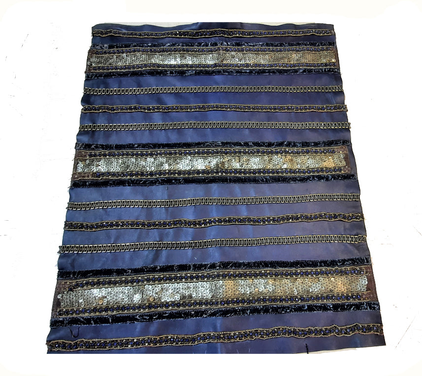 Pannello di pelle Blu con Passamanerie