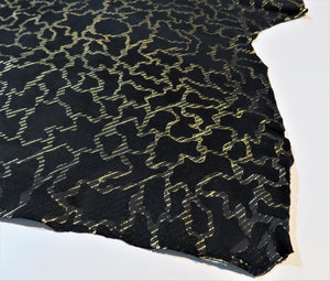 Pelle scamosciata nera Stmpa oro